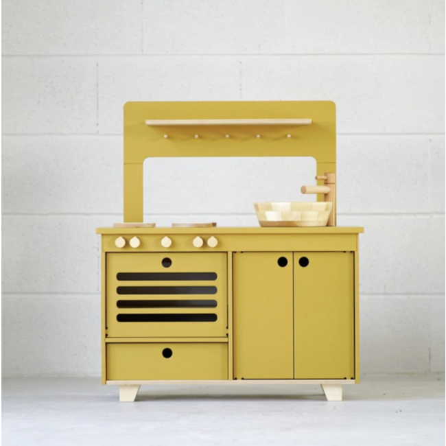 Mustard Wooden Play Kitchen