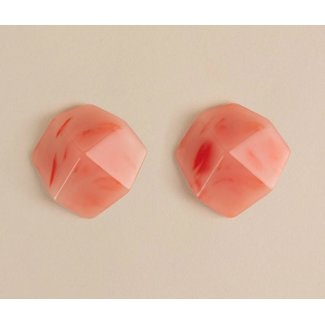 Sculpture Stud Earrings | Bright Pink