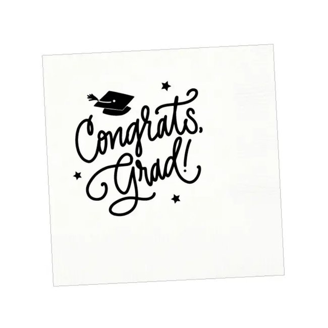 Congrats, Grad! | Napkin White
