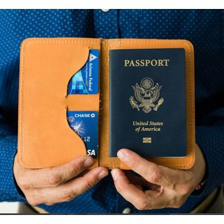 Passport Cover Buck Brown, no design