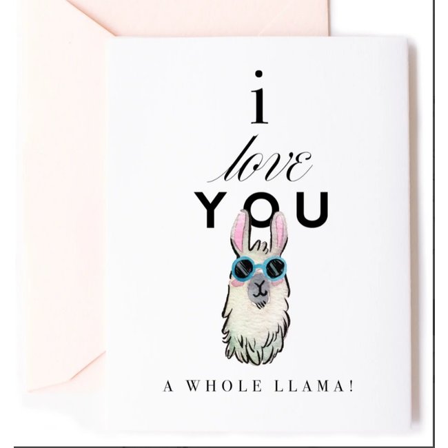 Love you a Llama Card