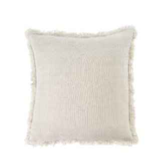 20x20 FRAYED EDGE Pillow - OATMEAL