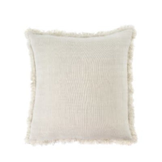 20x20 FRAYED EDGE Pillow - OATMEAL