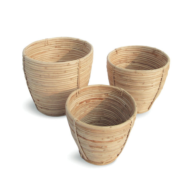 CANE RATTAN RD TAPERED BASKETS ST/3