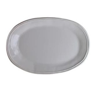 Double Line Oval Platter Cream