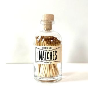 made market co. Vintage Apothecary Wood Top  Matches - Camel