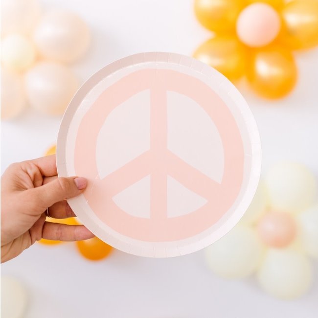 Peace & Love Peace Dessert Plates - 8 Pk.