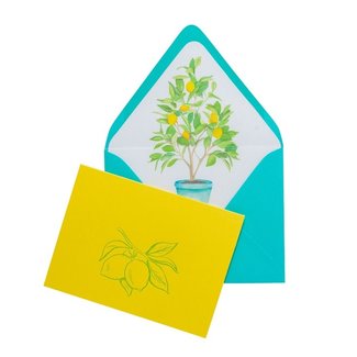 Folded Fancy Notecards | Lemon