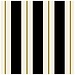 Black & gold Awning Stripe Cocktail Napkin