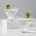 true brands Heavy Base Crystal Martini Glasses