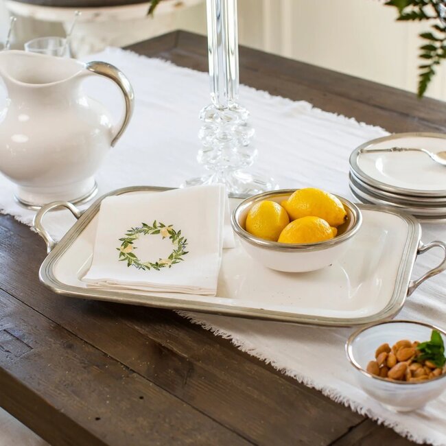Tuscan Rectangular Tray with Handles