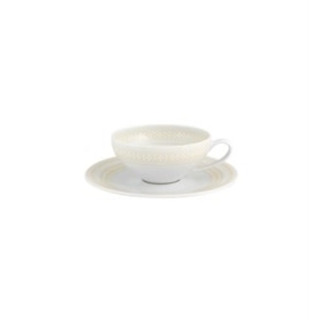 Ivory Tea Cup and Saucer