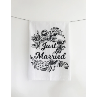 Just Married Cotton Towel