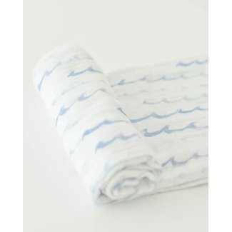 Cotton Muslin Swaddle Blanket - High Tide