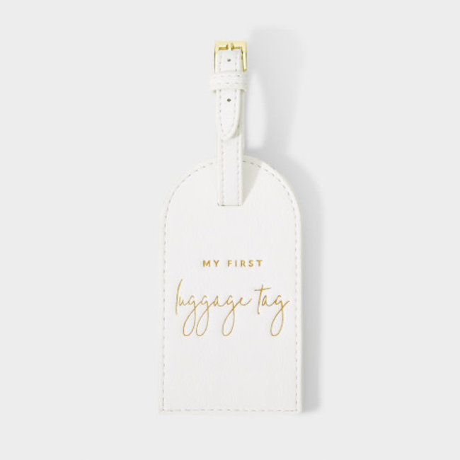 My First Luggage Tag - White