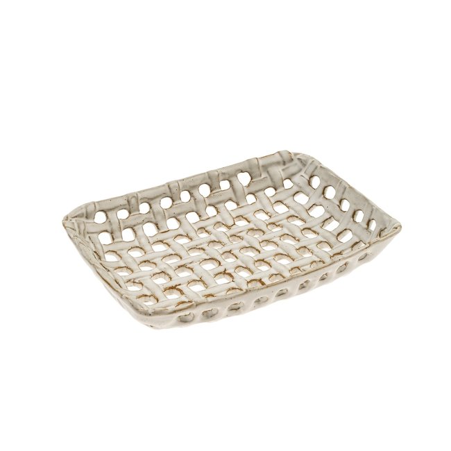 Porcelain Basket Tray small