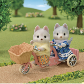 Calico Critters Tandem Cycling Set- siblings