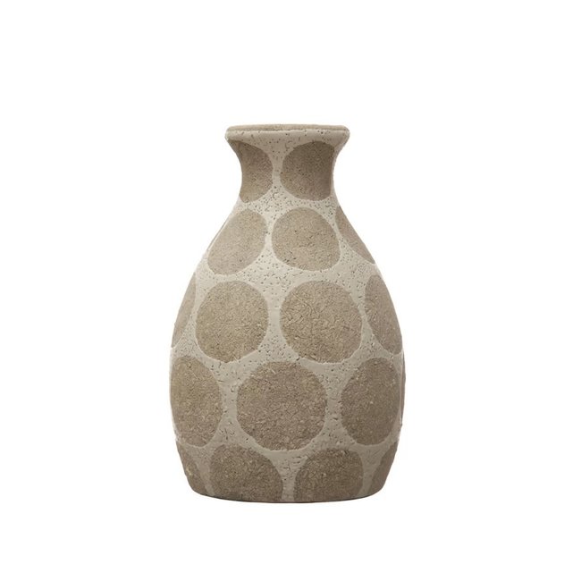 Terracotta Vase w/ Dots, Large