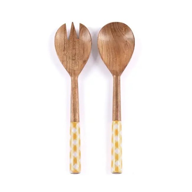 Leigh Salad Servers, Yellow