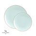 Round Mint • Gold Plastic Plates | 10 Pack  10.25" Dinner Plates