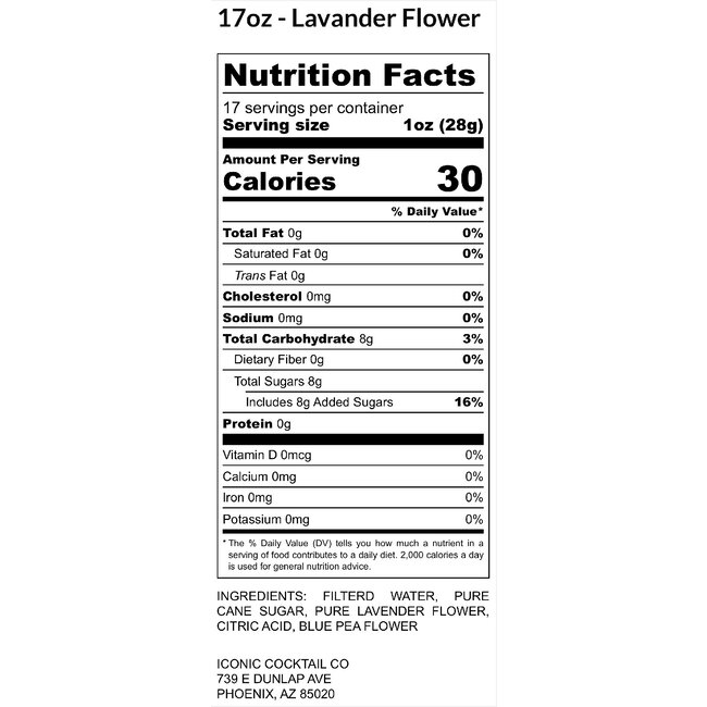 Iconic Cocktail Co. Lavender Flower 4oz
