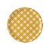 Ainsley Check Shallow Serving Tray - Yellow