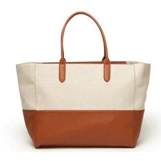 Capri Tote Bag with Pouch (Brown)