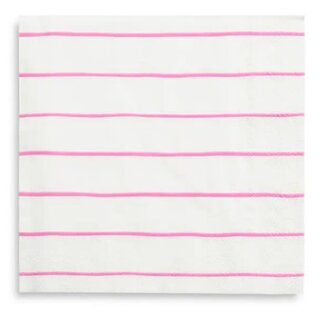 Frenchie Striped Cerise Napkins Large