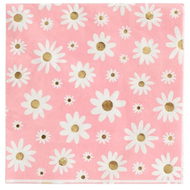 Peace & Love Daisy Large Napkins 16pk