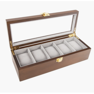 William 5- Slot Watch Box (Brown)