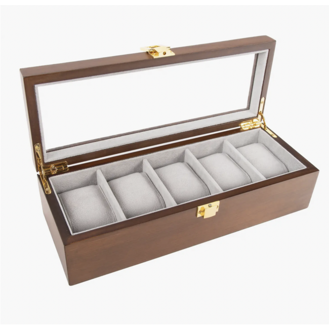 William 5- Slot Watch Box (Brown)