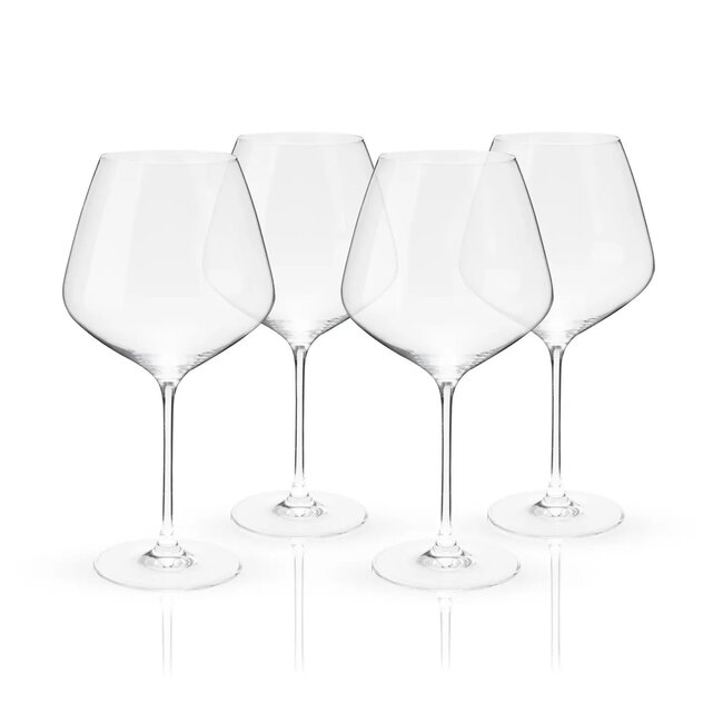 Reserve Inez Crystal  Burgundy Glass