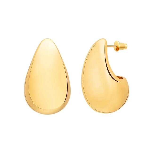 Sahira Jewelry Raindrop Statement Earrings- Gold
