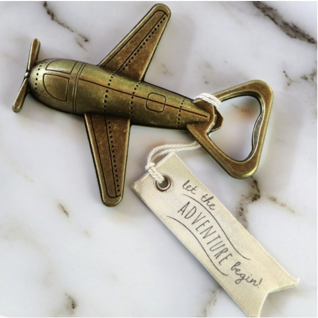 Let the Adventure Begin Airplane Bottle Opener