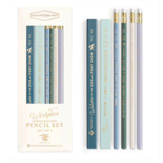 Pencil Set of 6 -  Office Shenanigans