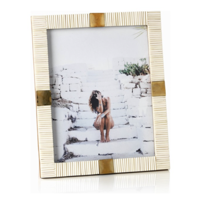 Maha Bone With Brass Trim Frame 8 x 10