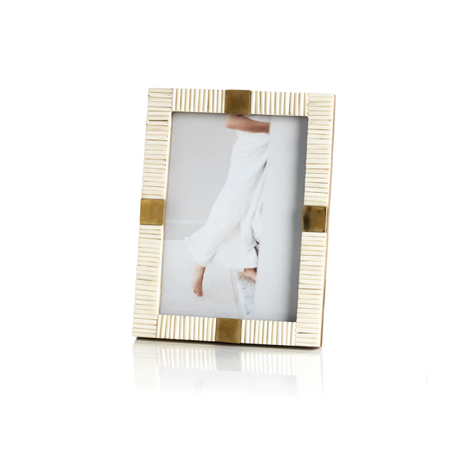 Maha Bone With Brass Trim Frame 5 x 7