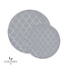 Round Gray • Silver Lattice Pattern Plastic Plates | 10 Pack 7.25" Dessert Plate