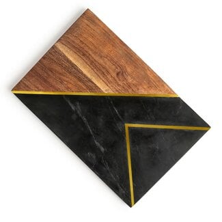 Normandy Marble & Wood Cutting Board - Large