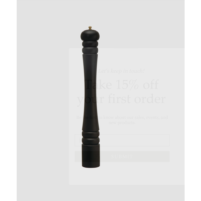 Rubberwood Salt/Pepper Mill, Black