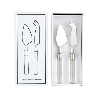 Lucite Cheese Knives - Set of 2