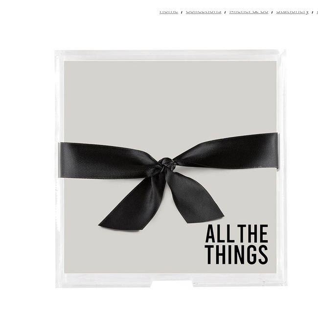 Acrylic Notepaper Tray - All the Things