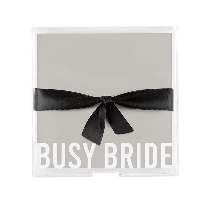Notepaper in Acrylic Tray - Busy Bride
