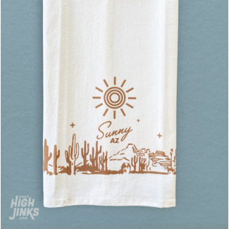 high jinks Sunny Arizona Tea Towel