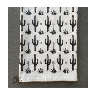 Painted Saguaro Pattern Tea Towel