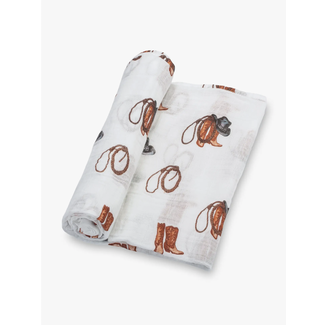 Life Is Better in Boots Baby Swaddle Blanket