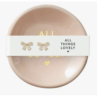 Ceramic Ring Dish & Earrings - All Things Lovely