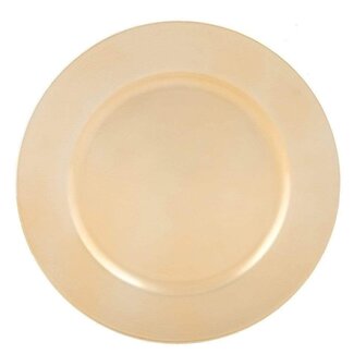 13" Gold Round Plastic Charger Plate