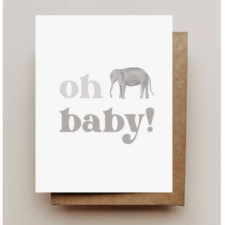 Oh Baby Elephant Card