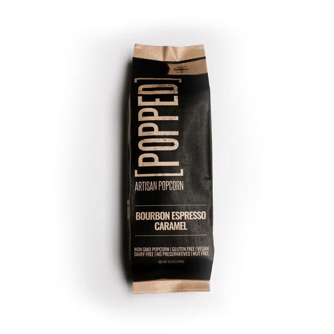 popped artisan popcorn Bourbon Espresso Caramel Artisan Popcorn